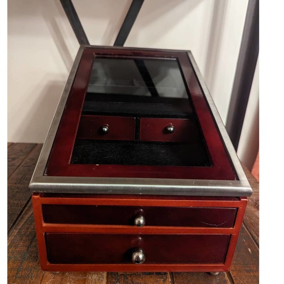 Heavy Wooden Jewelry Box - Picture 10 of 11